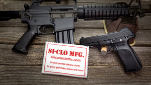 Silicone Gun Cloth Cleaning Polishing Custom Printed Personalized Colt AR-15 Ruger SR40 Si-Clo Mfg